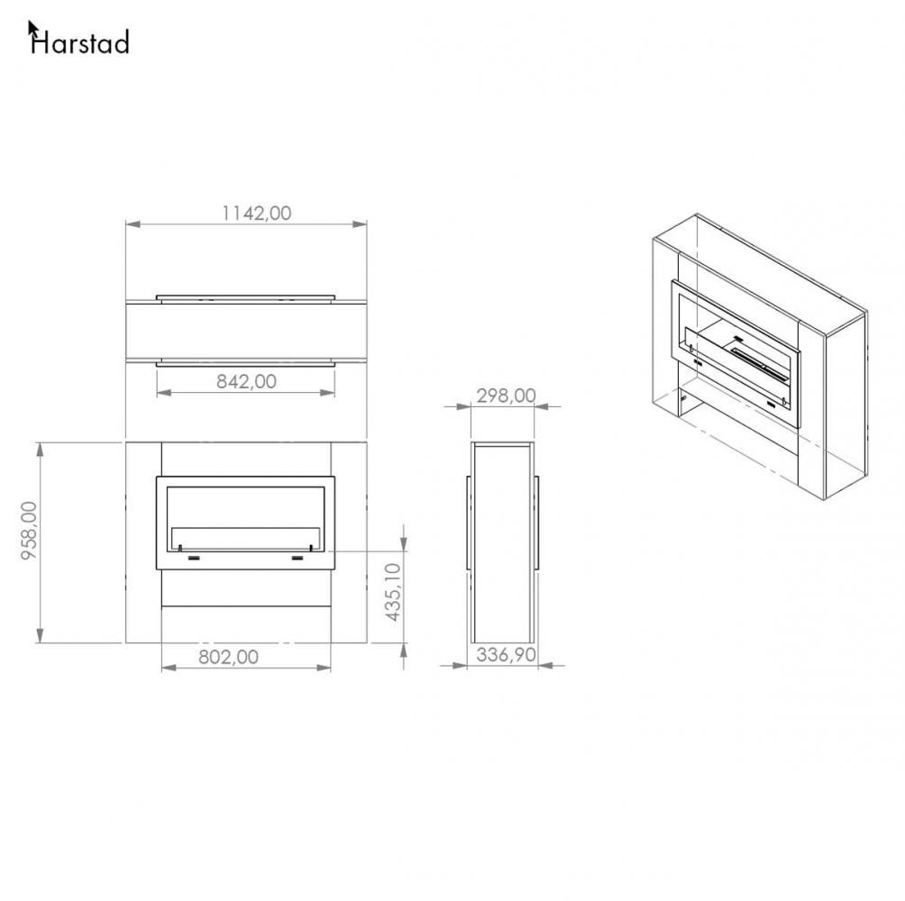 Glowfire ethanol fireplace Harstad